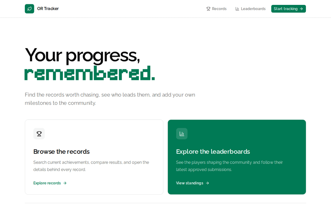 Or Tracker : Site web de présentation du bot Discord et affichage des recores